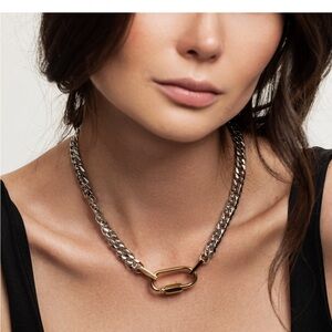 Artizan Joyeria Annie Mix Chain Necklace 17” Gold Silver